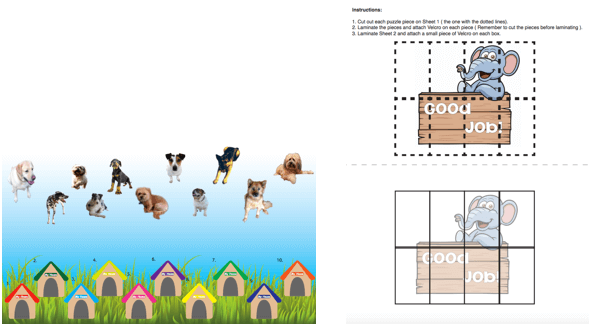Sept helpful hints 2; dogs and dog houses, elephant on good job box