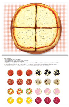 Sept helpful hints 3; illustration of pizza in slices with ingredients