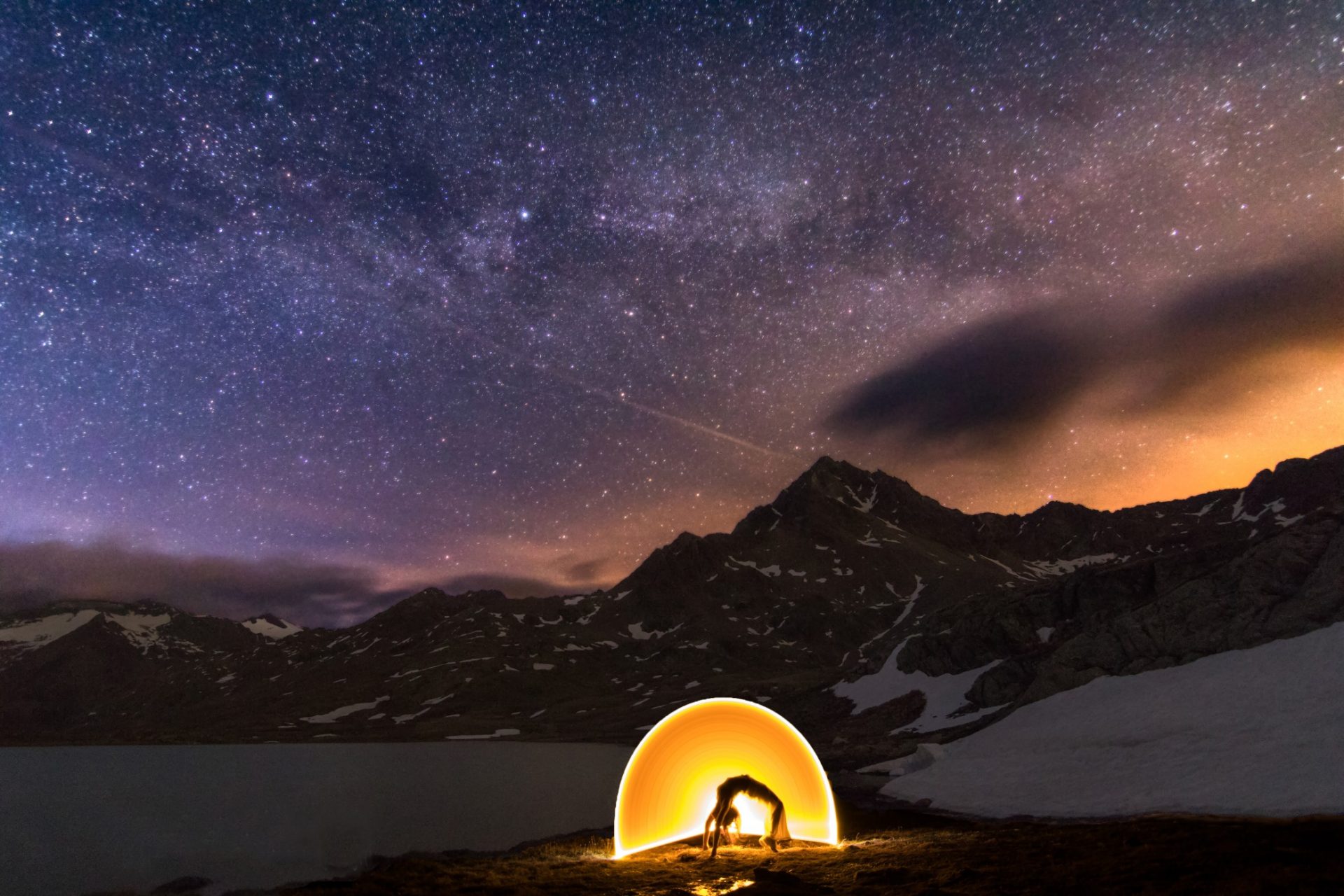 light painting at gavia pass in the north of italy between alps this was taken with a torch and a t20 AlyvlV